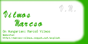 vilmos marcso business card