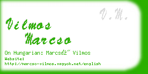 vilmos marcso business card